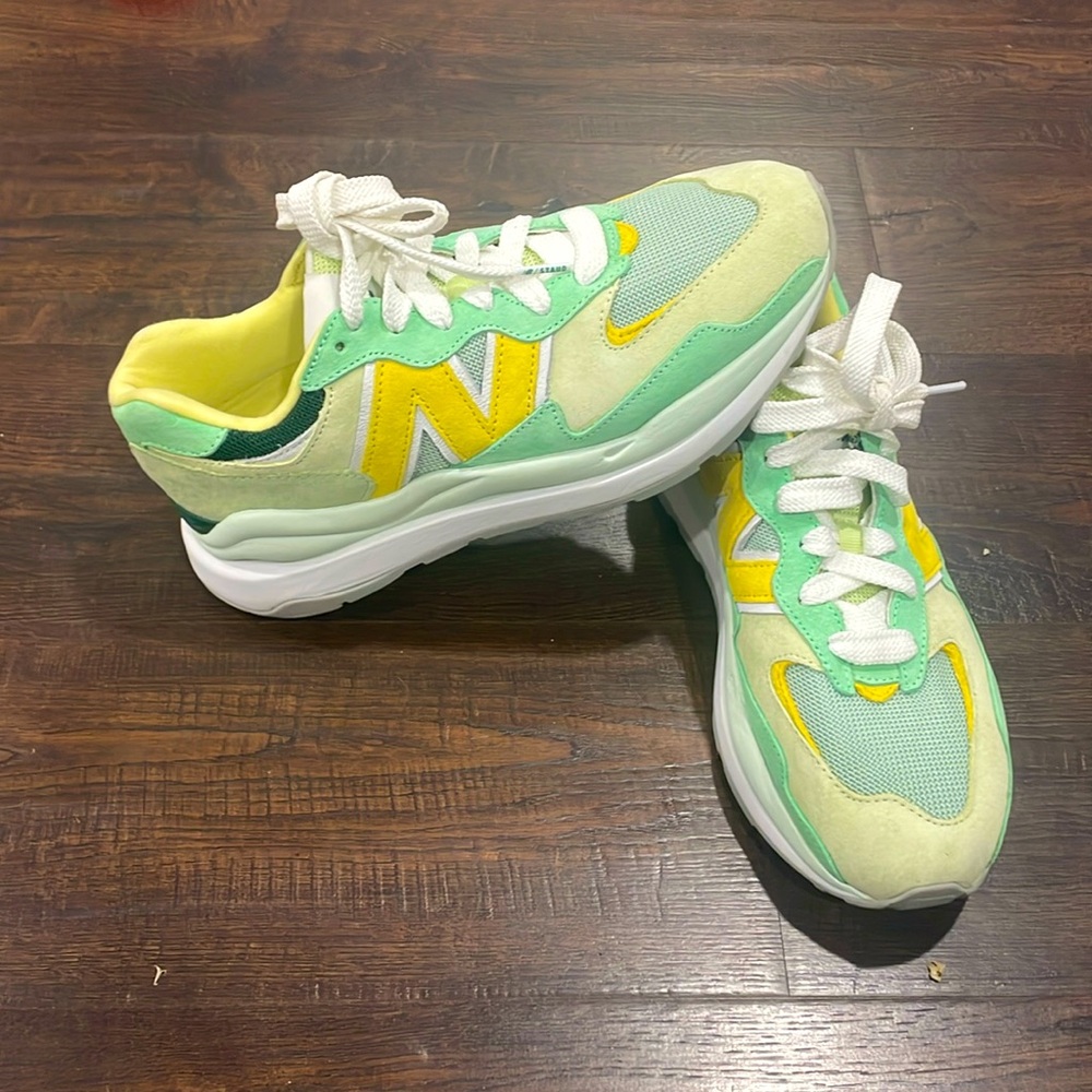 New Balance x Staud Collab size 7.5 lime/yellow